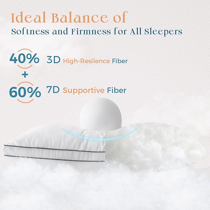 Set 2 Almohadas Queen Relleno Alternativo de Pluma miniatura 5