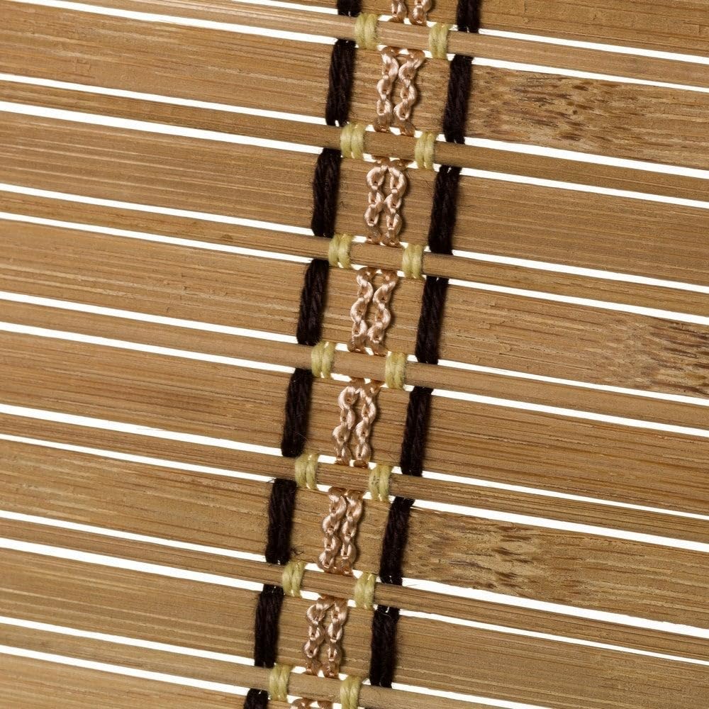 Estor Enrollable de láminas de bambú Color Natural de 160 x 180 cm | Persiana de estilo rústico para dar sombra, protección solar y escurecer puertas o ventanas