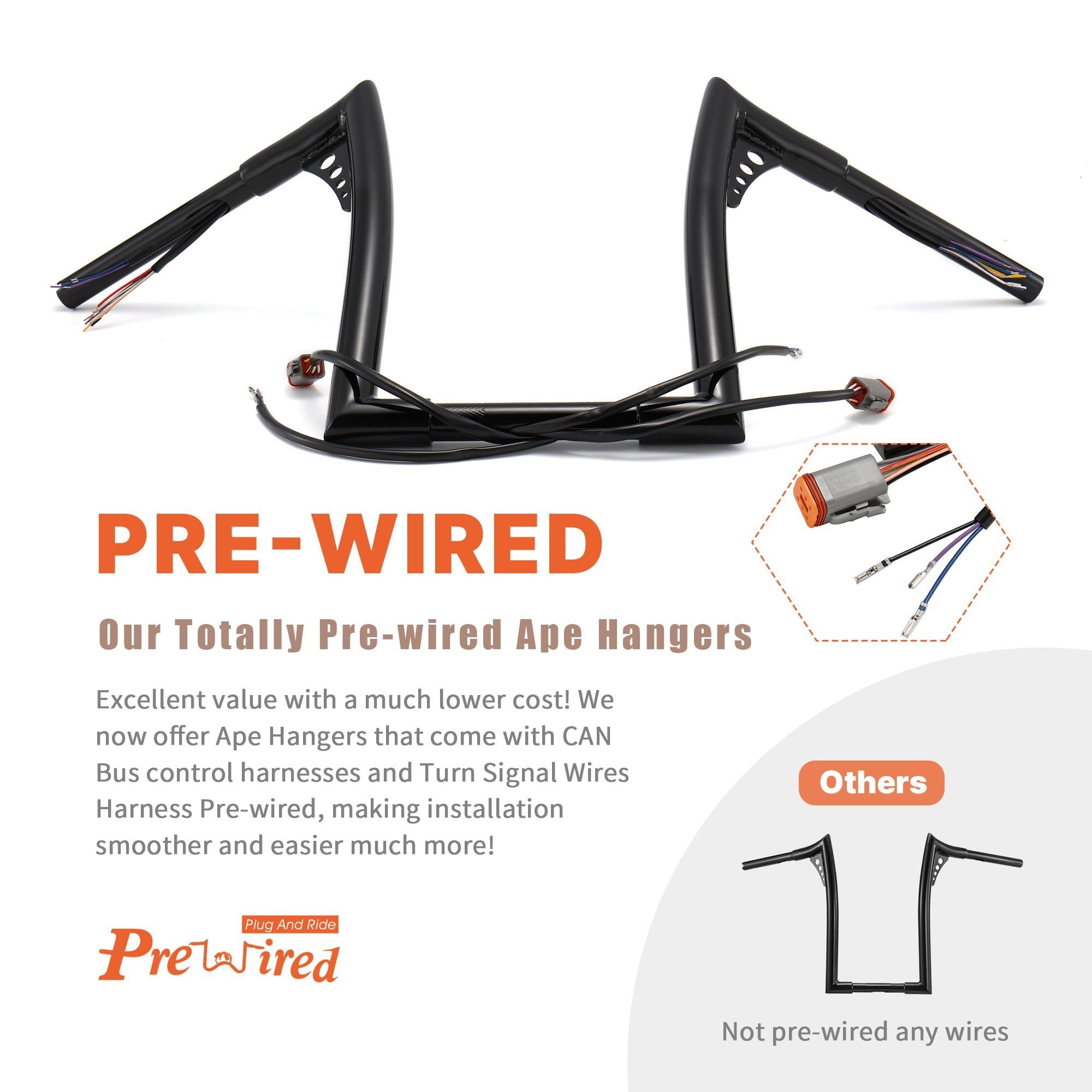 2003 Harley Fatboy Softail Handlebar 14 Rise Prewired Handlebars For Harley  2007-2014 Lebanon Ape Hangers For Bicycle, image size:2000x2000