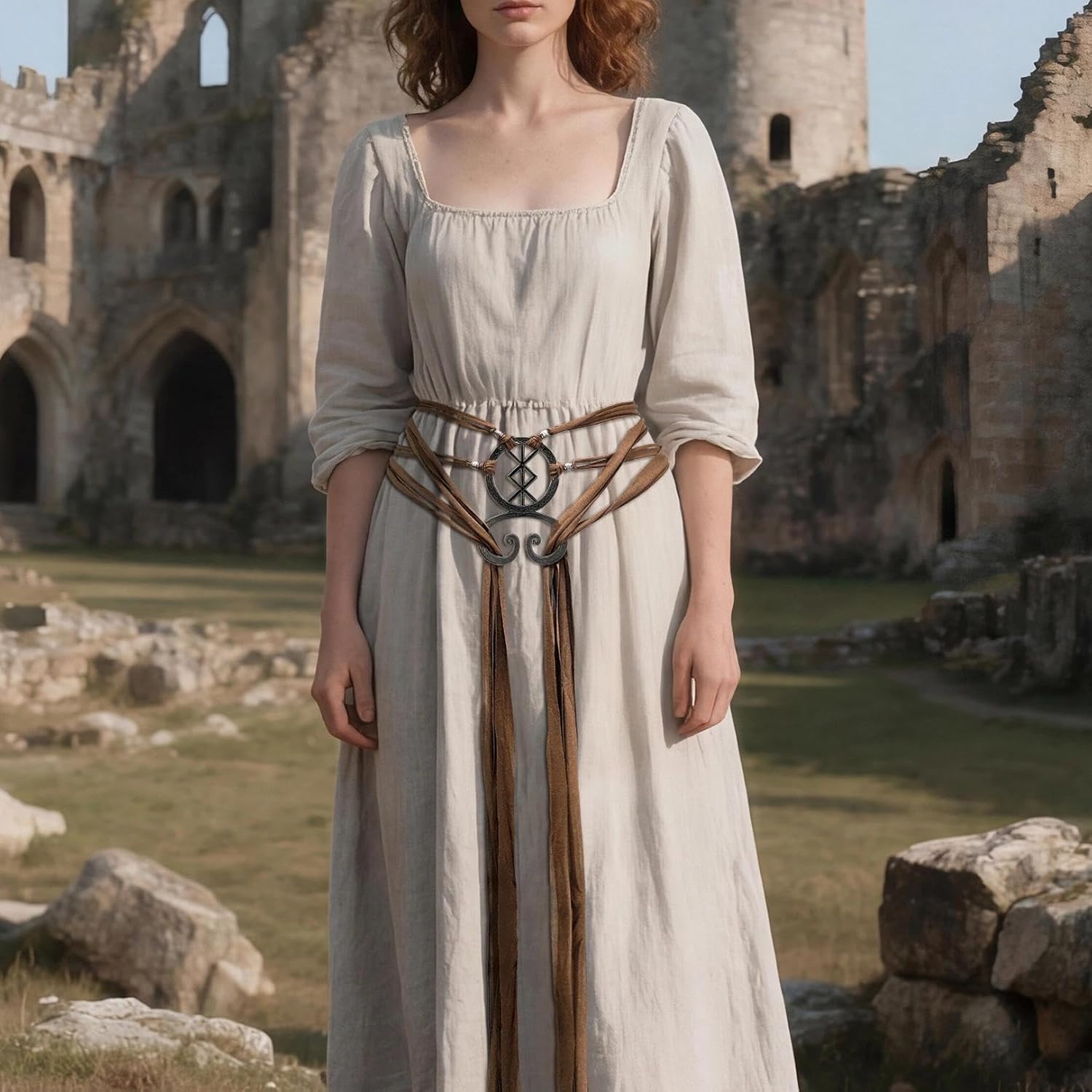 Viking Troll Cross Rope Belt Women Medieval Norse Witch Renaissance Belt Accessory for Ren Faire Halloween Cosplay - Image 4