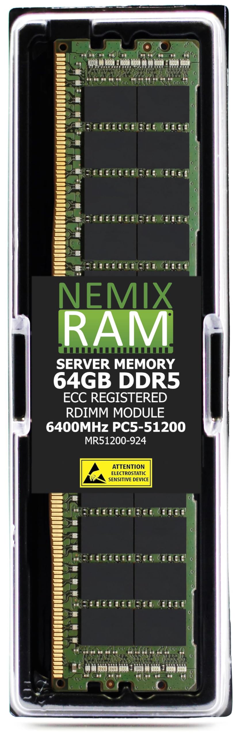 NEMIX RAM 64GB (1X64GB) DDR5 6400MHZ PC5-51200 CL52 2Rx4 1.1V 288