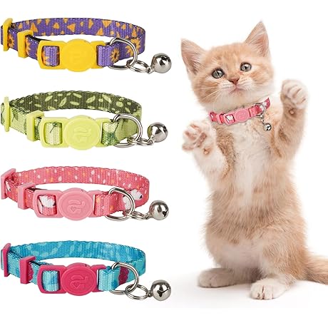 azuza 4 Pack Kitten Collar Breakaway