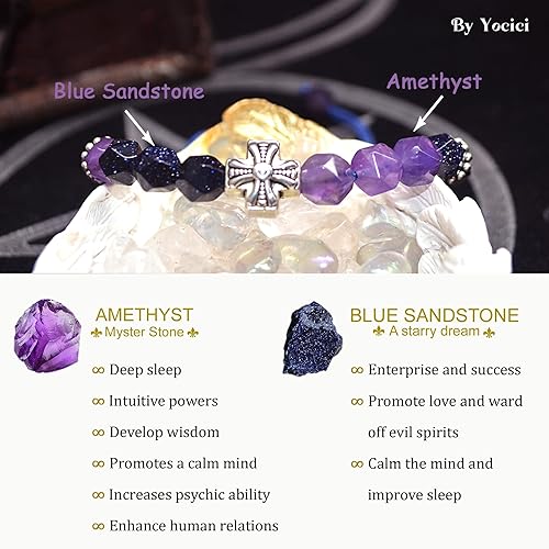 Miniatura 3 de Triple Protection Tiger Eye Gold Black Obsidian Hematite Bracelet for Men Women Gemstone (10 mm) Good Lucky Gift Mens Healing Crystal BraceletBeads