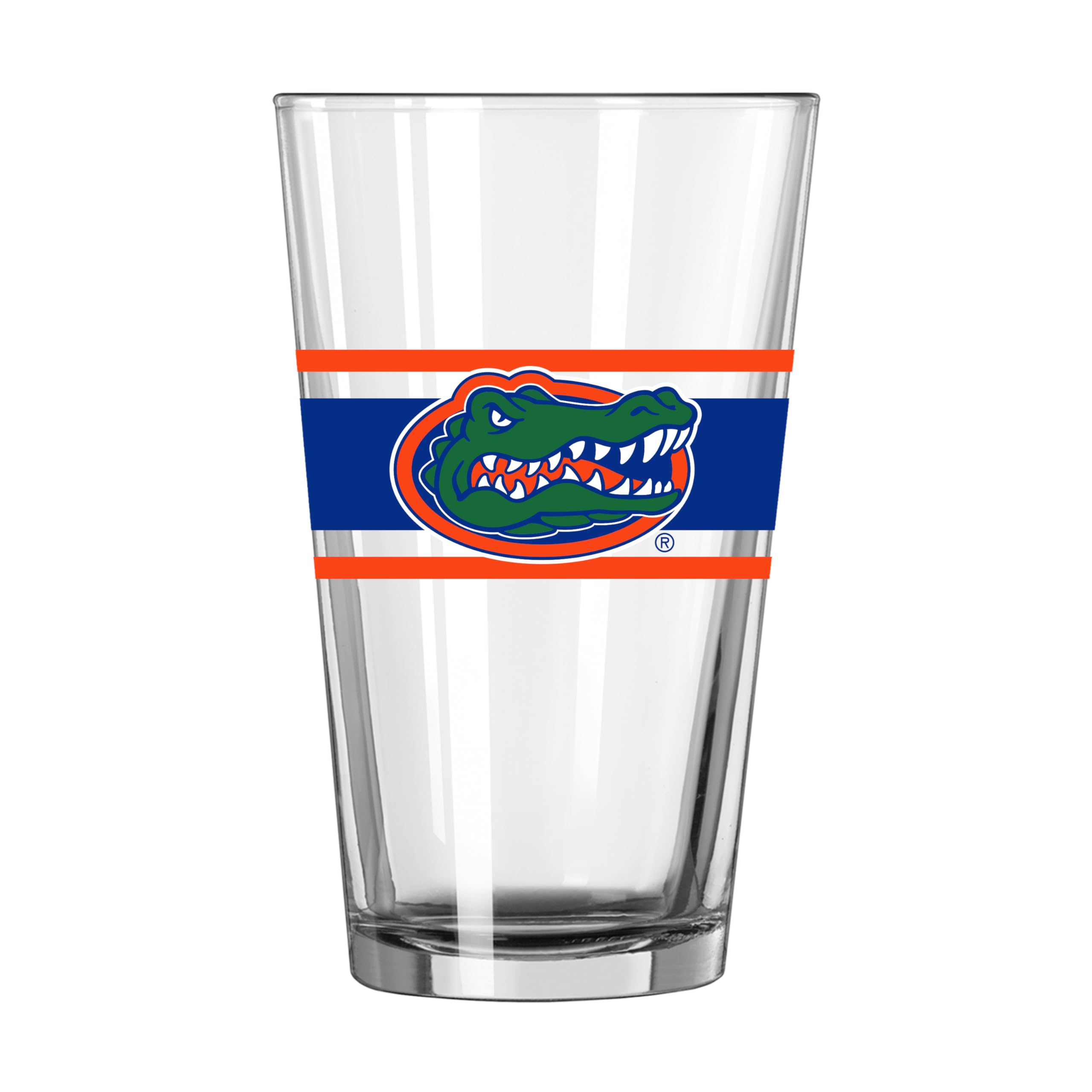 Logo Brands NCAA 16 oz Pint Glass - Durable Glass With Bold Team Color– Chip-Resistant Rim Drinkware For Fans, Tailgates, Home Bars &amp; Everyday Use