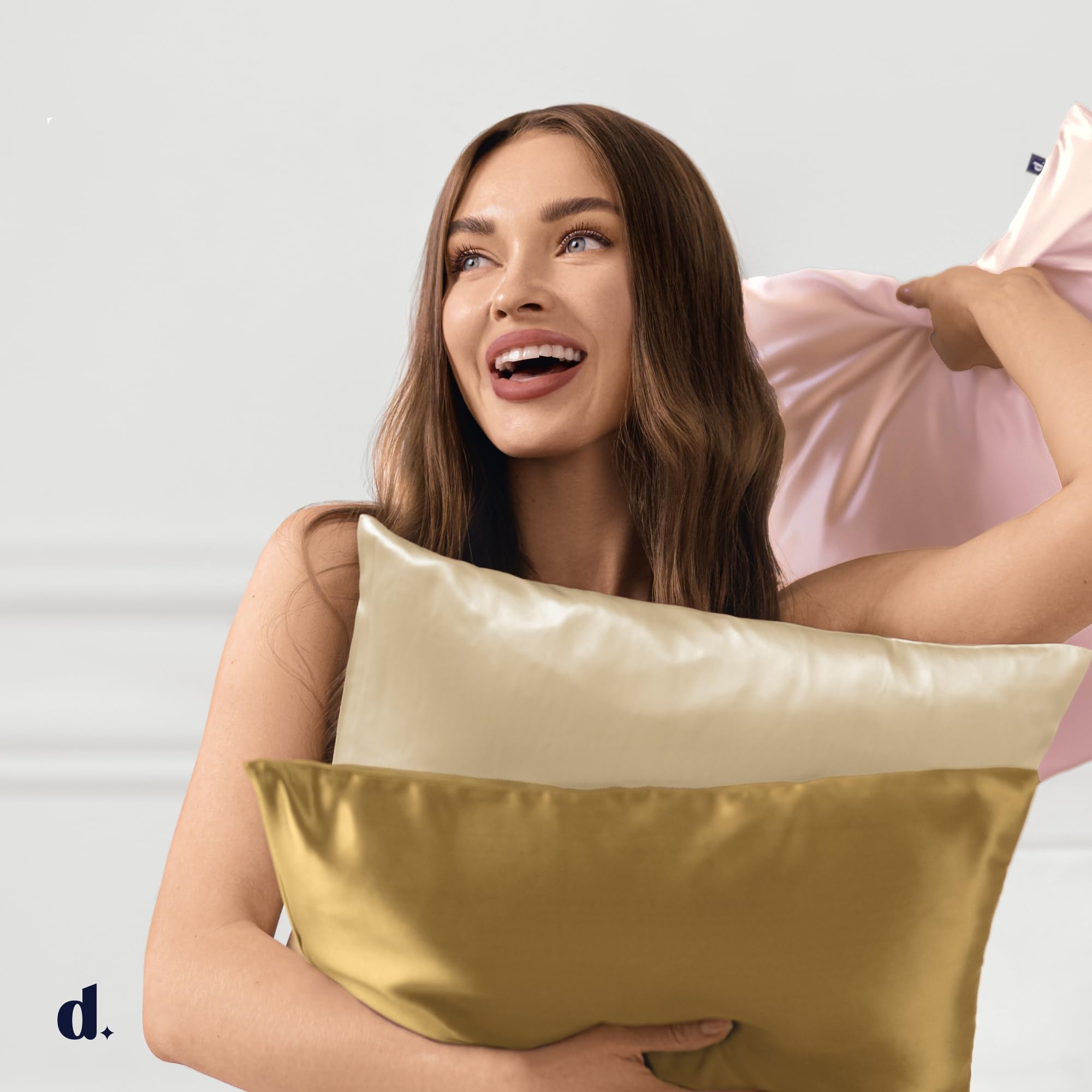 Dreamzie Seidenkissenbezug 100% Silk Pillowcase 22 Momme Güteklasse 6A - Oeko-Tex Zert. für Haar und Haut - 1 Stück - Dunkelgrau - 40 x 80 cm