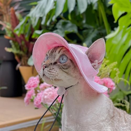 Miniatura 10 de Sombrero para mascotas con agujeros para las orejas, protector solar, gorra de béisbol adecuada para perros pequeños y medianos, sombrero de