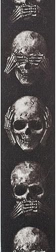 Vista 3 de D'Addario Alchemy Guitar Straps Calaveras apagadas