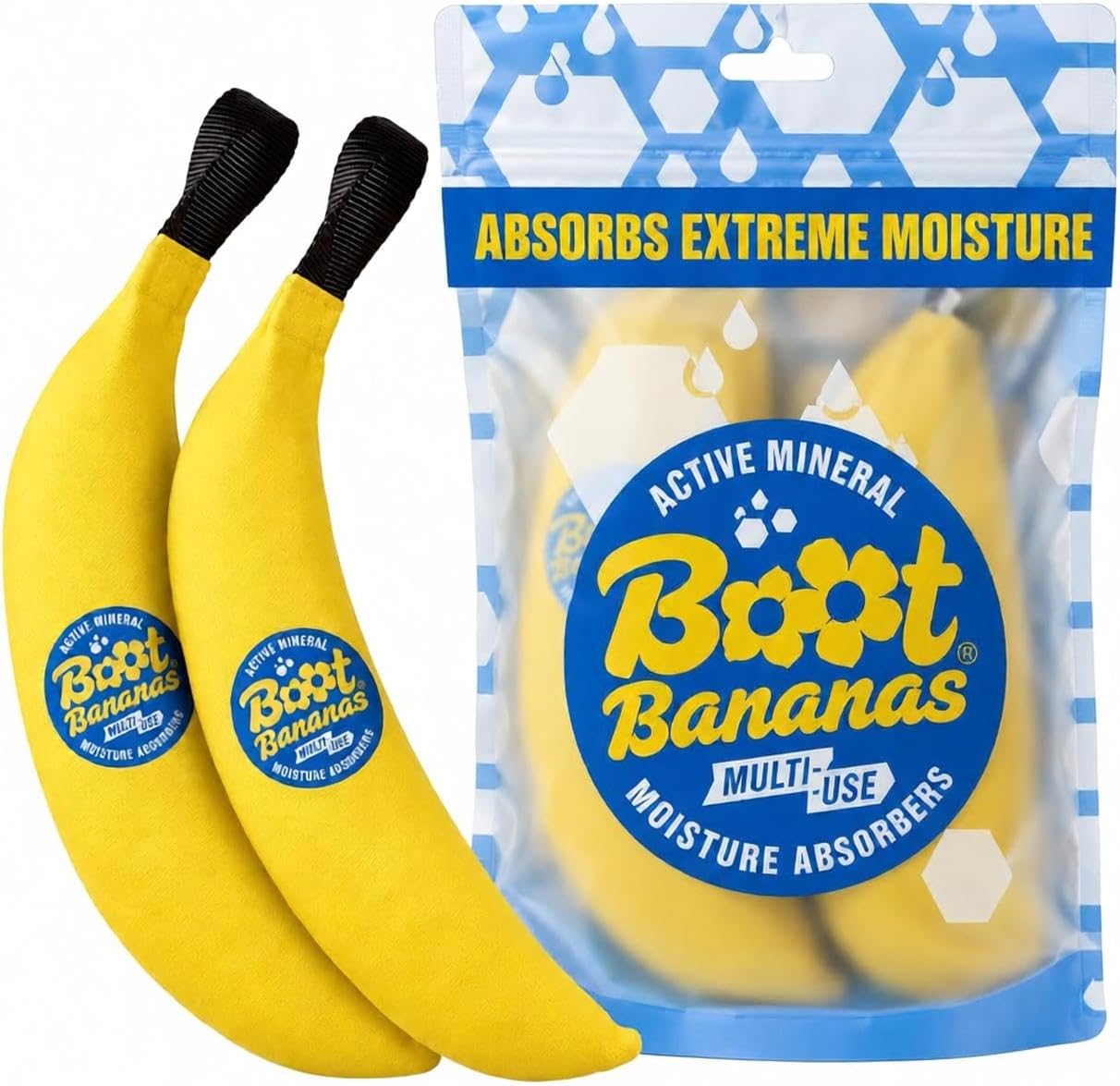 Boot Bananas Shoe Moisture Absorbers - Reusable Inserts for Shoes and Boots