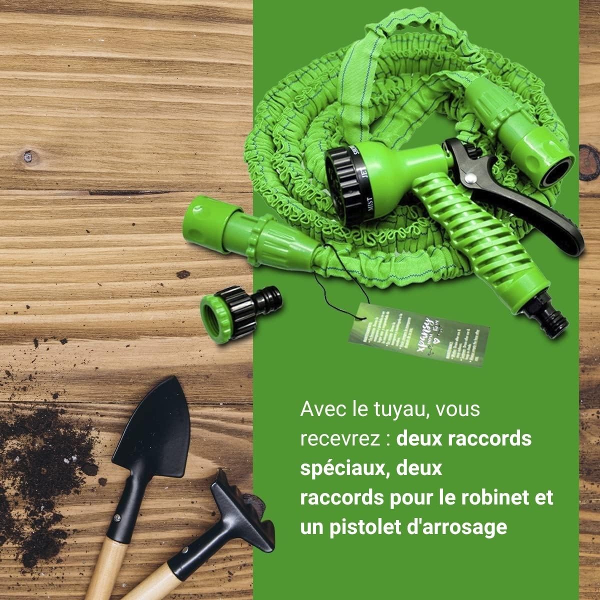 Tuyau Extensible à Pression d'Eau Xpansy C2607A 7,5 mètres Vert