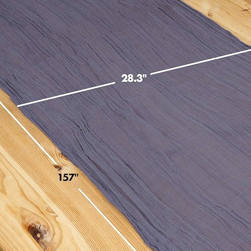 Miniatura 35 de Koyal Wholesale Camino de mesa de estopilla para decoración de boda, tela de gasa de tela transparente para granja rústica, fiesta bohemia nupcial,