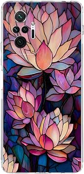 PrintiFy Redmi Note 10 Pro 5G ile Uyumlu Vitray Sessiz Lotus Tasar ml   effaf Silikon K l f