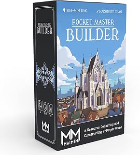 Pocket Master Builder Card Game | City Building Resource Management Strategy Game | Worker Placement Game for Adults and Teens | Ages 14+ | 1-2 Players | Made by Emperor S4