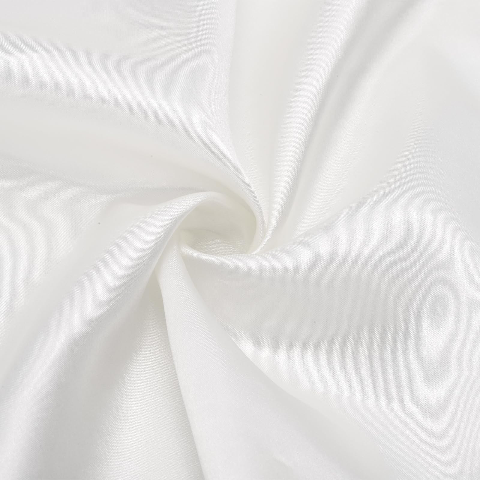 sourcing map Natural White Satin Fabric by the Yard, 3 Yards 59" Wide Silky Soft Cloth Fabrics for Bridal Dress Wedding Decorations DIY Crafts Sewing Napkins