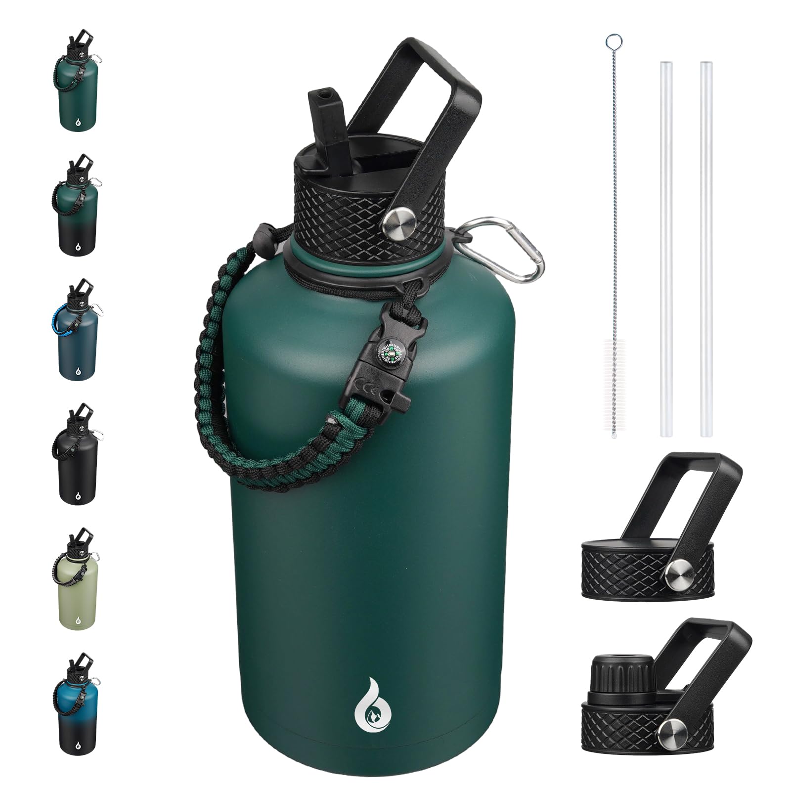 BJPKPK 87oz Insulated Water Bottle with Straw Lid Stainless Steel Water Jug