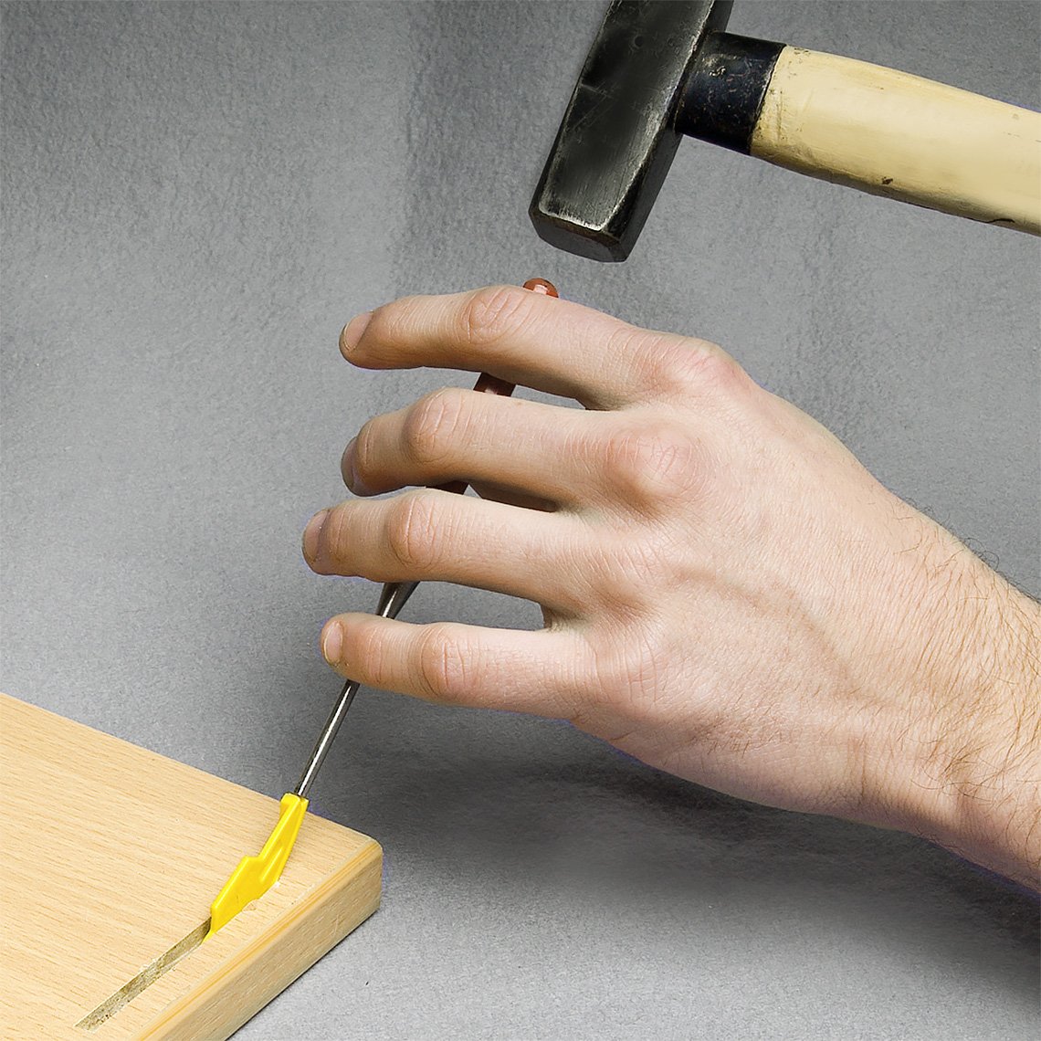 GedoTec Connettore Mobili Tasselli piatti Schiebeverbinder Sunny | Plastica Gialla – In Fibra Di Vetro rinforzata | connettore per legno con lama brevettato Kanten | 10 pezzi