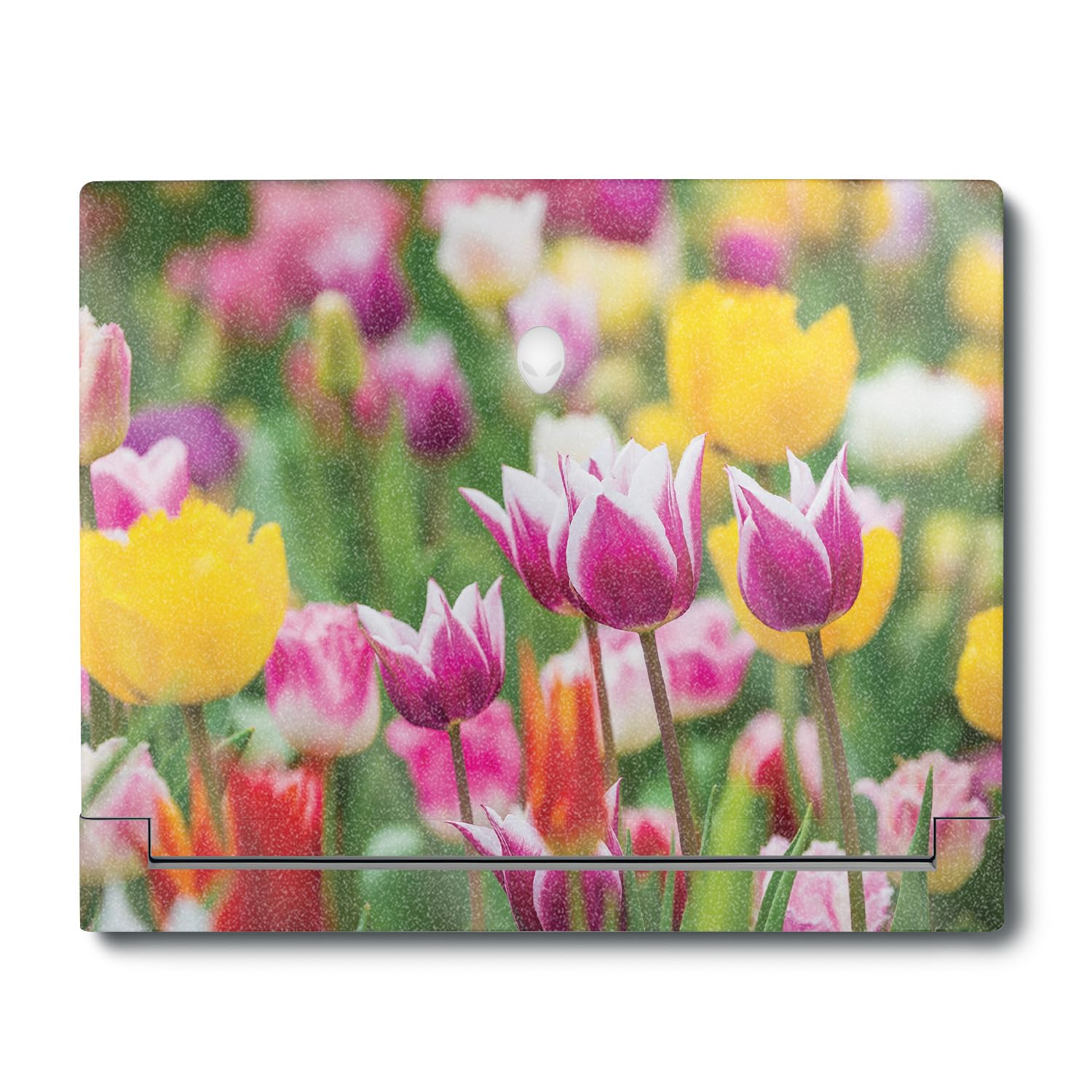 MightySkins Glossy Glitter Skin Compatible With Alienware X16 R1 (2023) Full Wrap Kit - Field Of Tulips | Protective Durable High-Gloss Glitter Finish | Easy To Apply &amp; Change Styles | Made in the USA