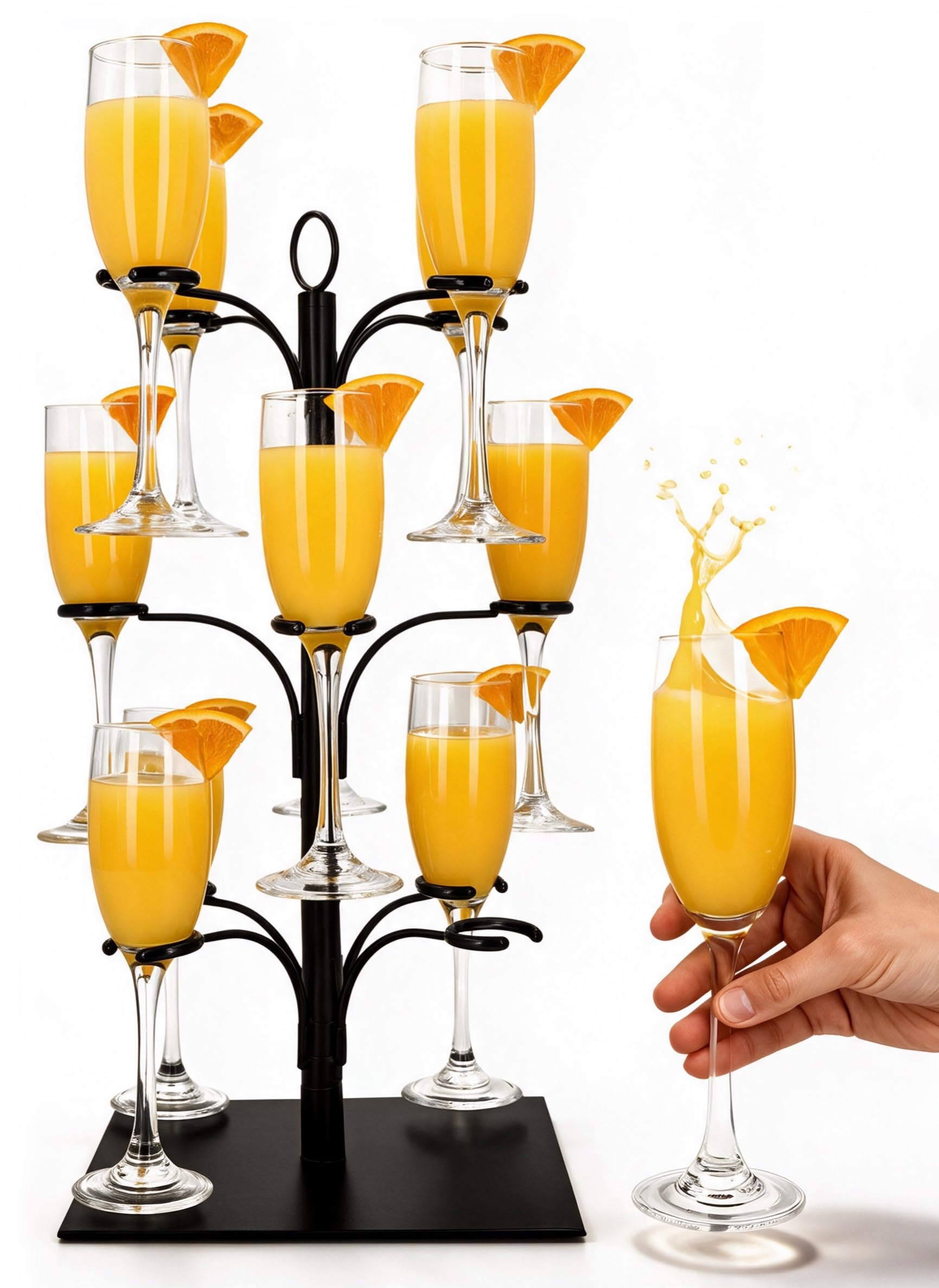 KSESTOR Cocktail Tree Stand - Holds 12 Glasses - Mimosa Bar Display