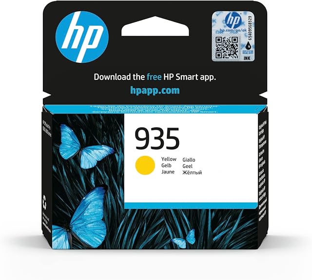 HP C2P22AE 935 Original Ink Cartridge, Yellow, Single Pack