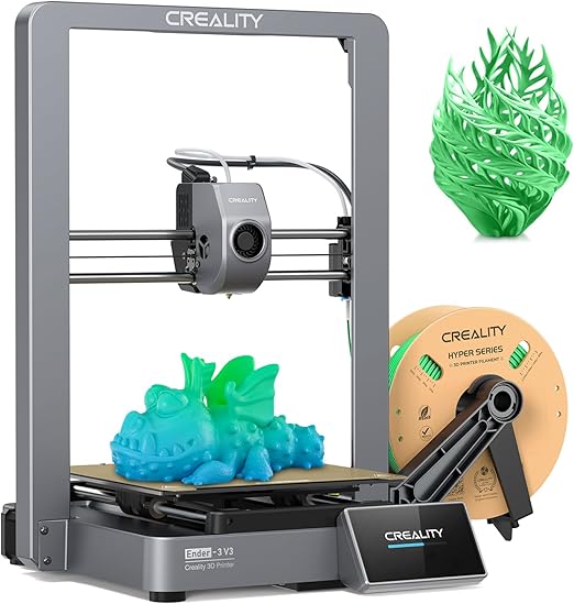 Creality Ender 3 V3 Speedy CoreXZ 3D Printer,600MM/S High Speed,300℃ Clog-Free Extrusion,Instant Cooling,Stable Integrated Die-Cast,Tri-Metal Nozzle,Auto Calibration,Open Source Klipper,220x220x250mm