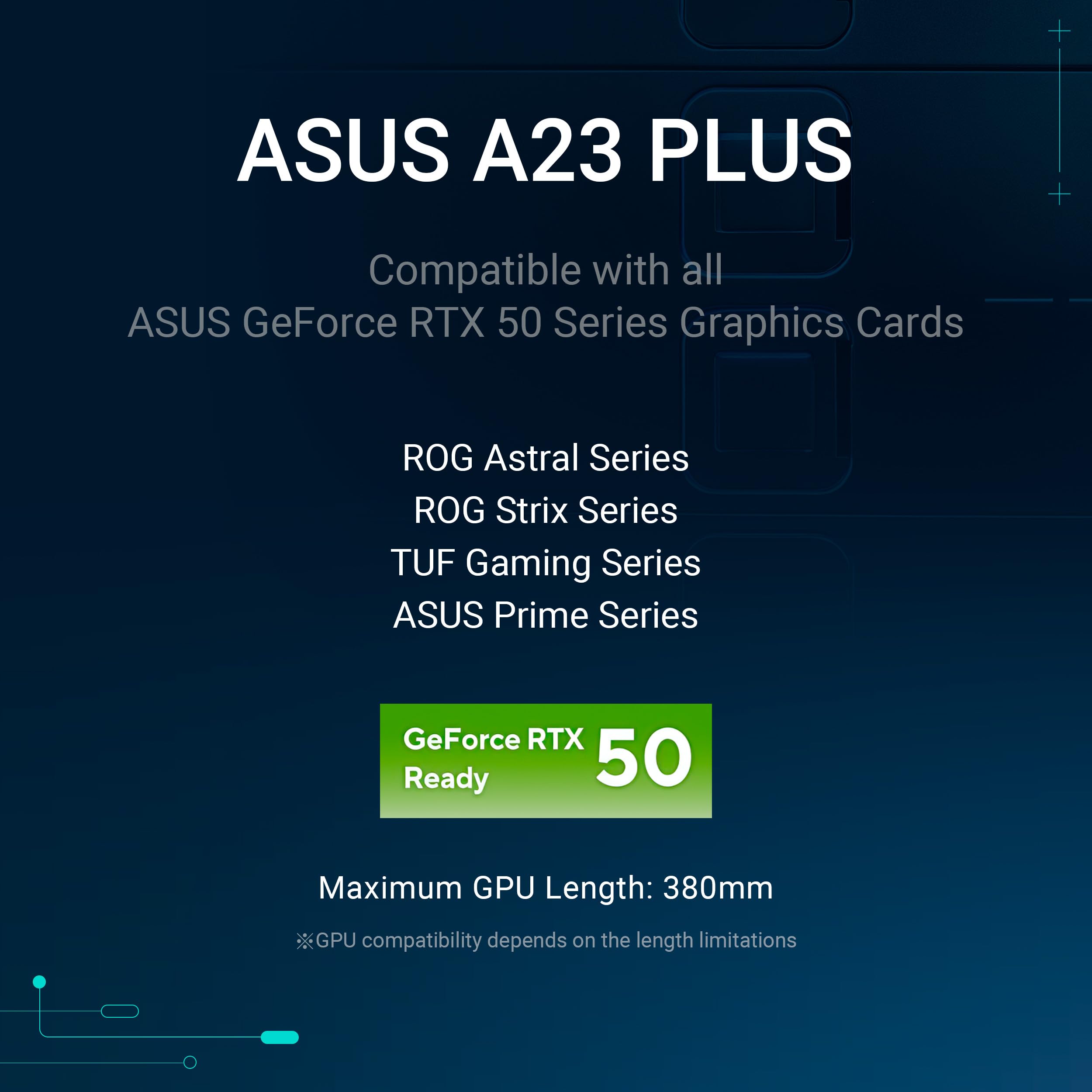 ASUS A23 PLUS TG ARGB BLACK - Scaffale per PC Case con Connettori Nascosti - Dettaglio