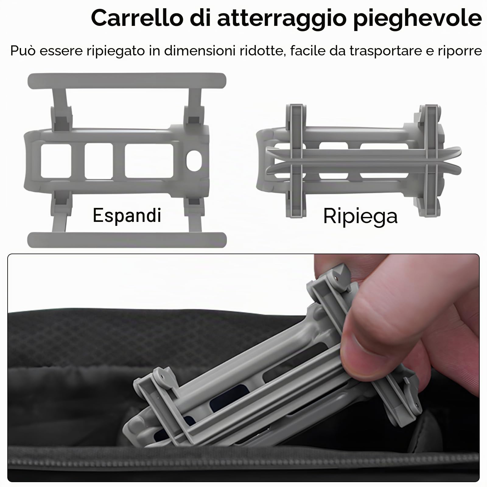Neo 2 Treno di Atterraggio - Gambe di Atterraggio Pieghevoli con Supporto di Estensione Altezza Piedini di Estensione a Sgancio Rapido Kit Protettivo per DJI Neo 2 Drone Accessori