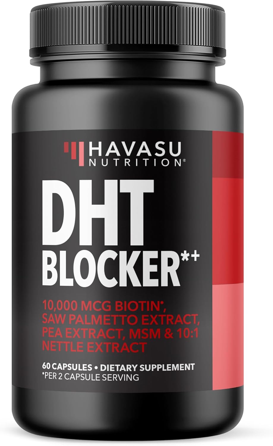 DHT Blocker for Men with Biotin 10000mcg, Saw Palmetto Extract & MSM – Supports Normal Healthy Hair Growth – With Pea Extract & Stinging Nettle – Vegan, Non-GMO, Gluten Free – 30 Servings