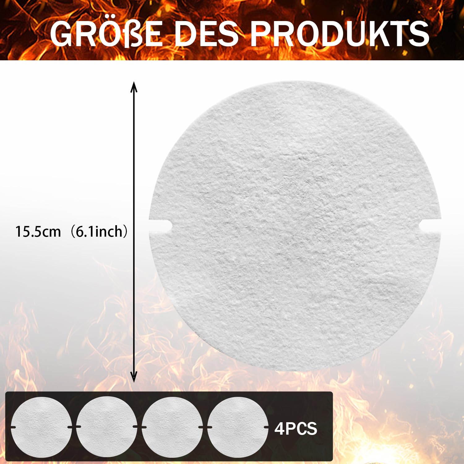 Flintronic Flam Dichtung, 12 Stück Ofenrohrdichtung, 125mm