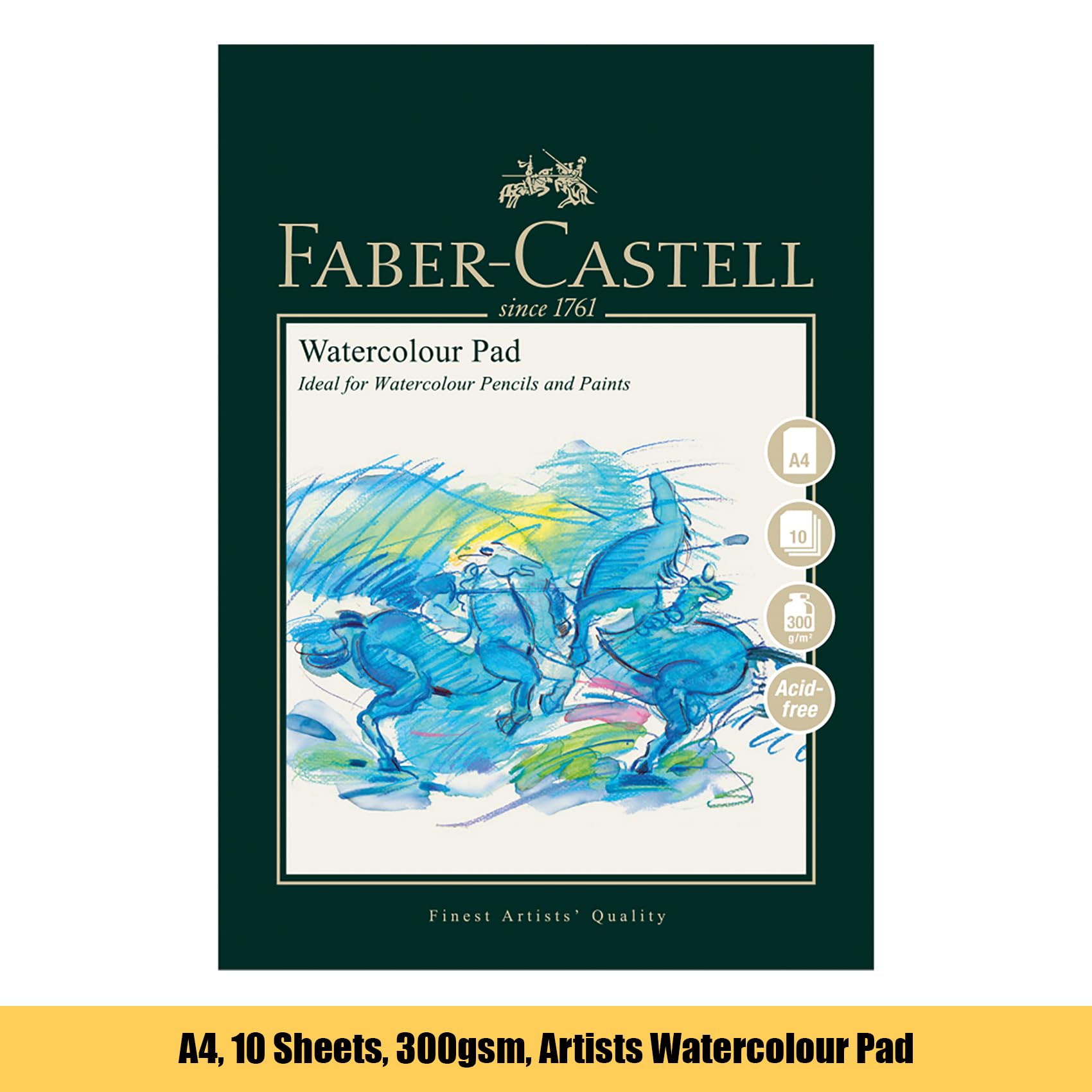 Faber-Castell Albrecht Dürer Aquarellstifte, A4 und Dose mit 24 Aquarellstiften – Kunst-Set für Malbücher für Erwachsene, Bastelbedarf, Zeichnen, Skizzieren, lichtechte Bleistifte, Schulen, Zuhause,