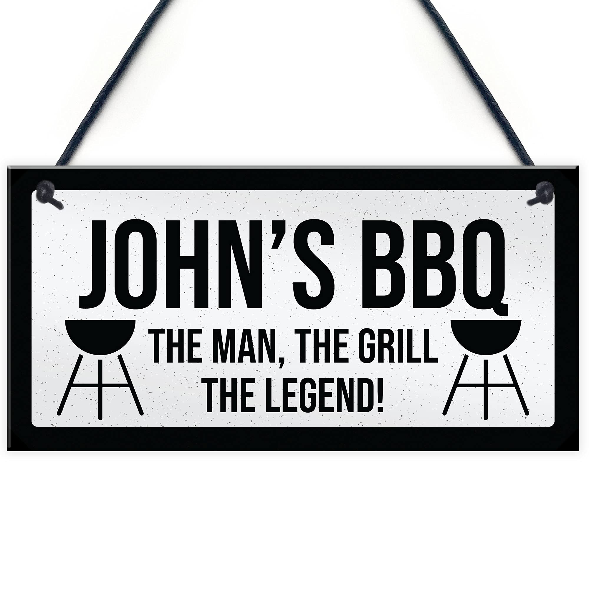 BBQ Sign For Outdoor Personalised Funny Garden Sign Gift For Men Man Cave Sign