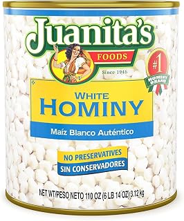Juanita's White Hominy, 110 oz