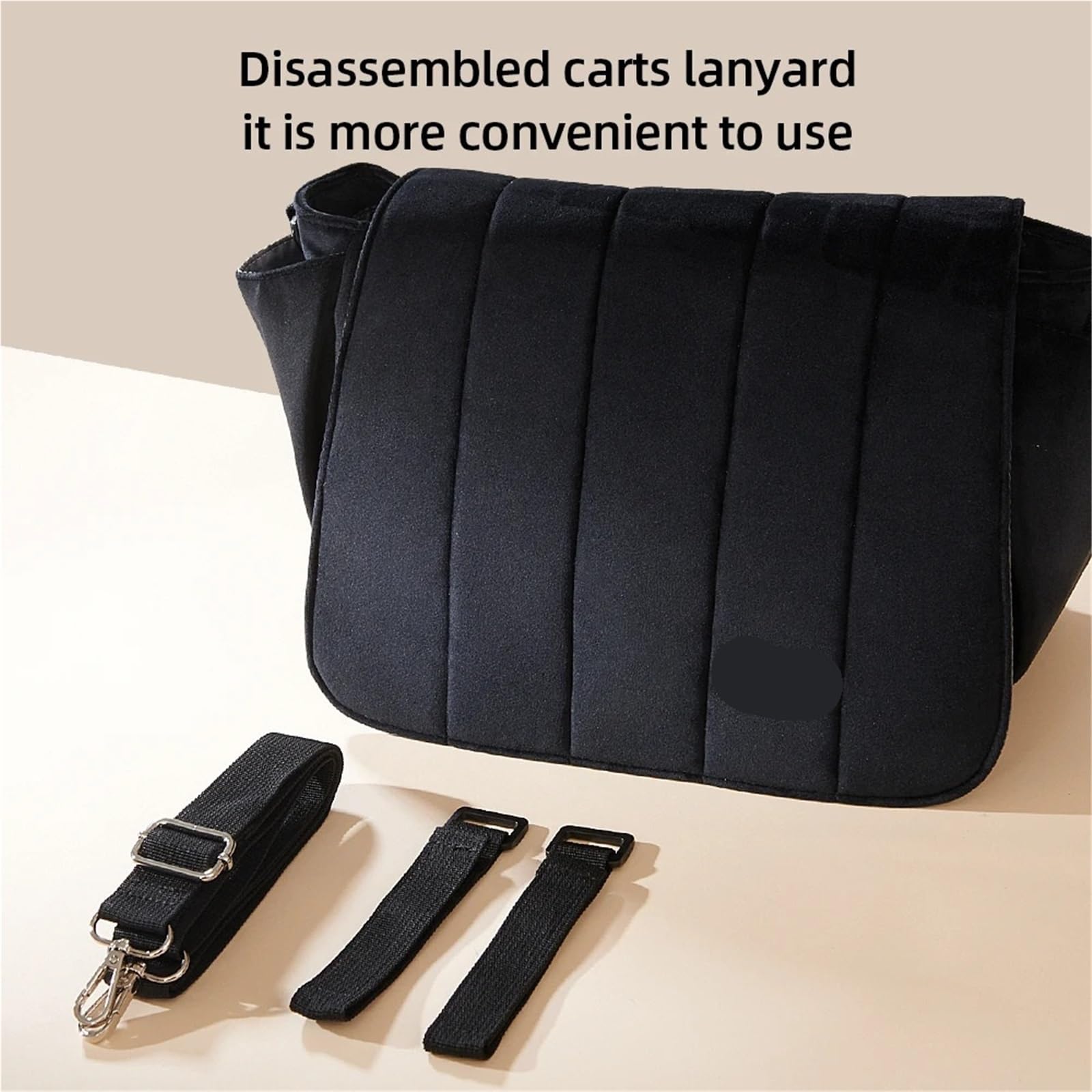 Bolso Carro Bebe Bolso Organizador de pañales for Cochecito de Pana Negro, Bolso Cruzado for mamá de Gran Capacidad, práctico y clásico