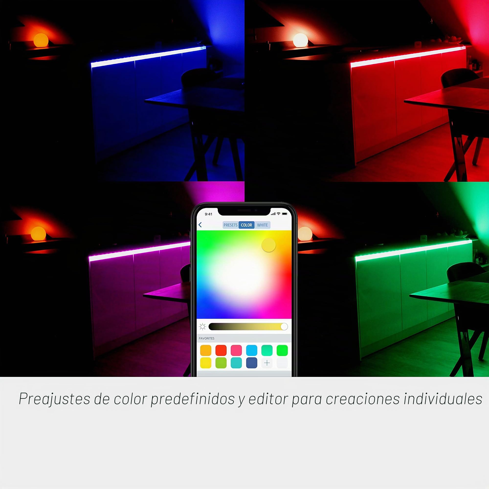 EVE Light Strip - Tira de luz LED inteligente, luz blanca de espectro completo y a color, 1800 lúmenes, no necesita centralita, Iluminación adaptable, HomeKit