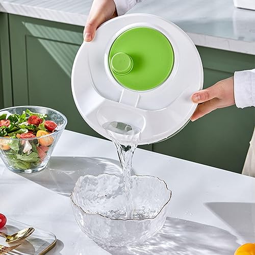 Miniatura 5 de 2023 Nuevo Spinner de ensalada grande, colador giratorio para verduras, colador giratorio de verduras, secadora de lechuga, fácil de limpiar,
