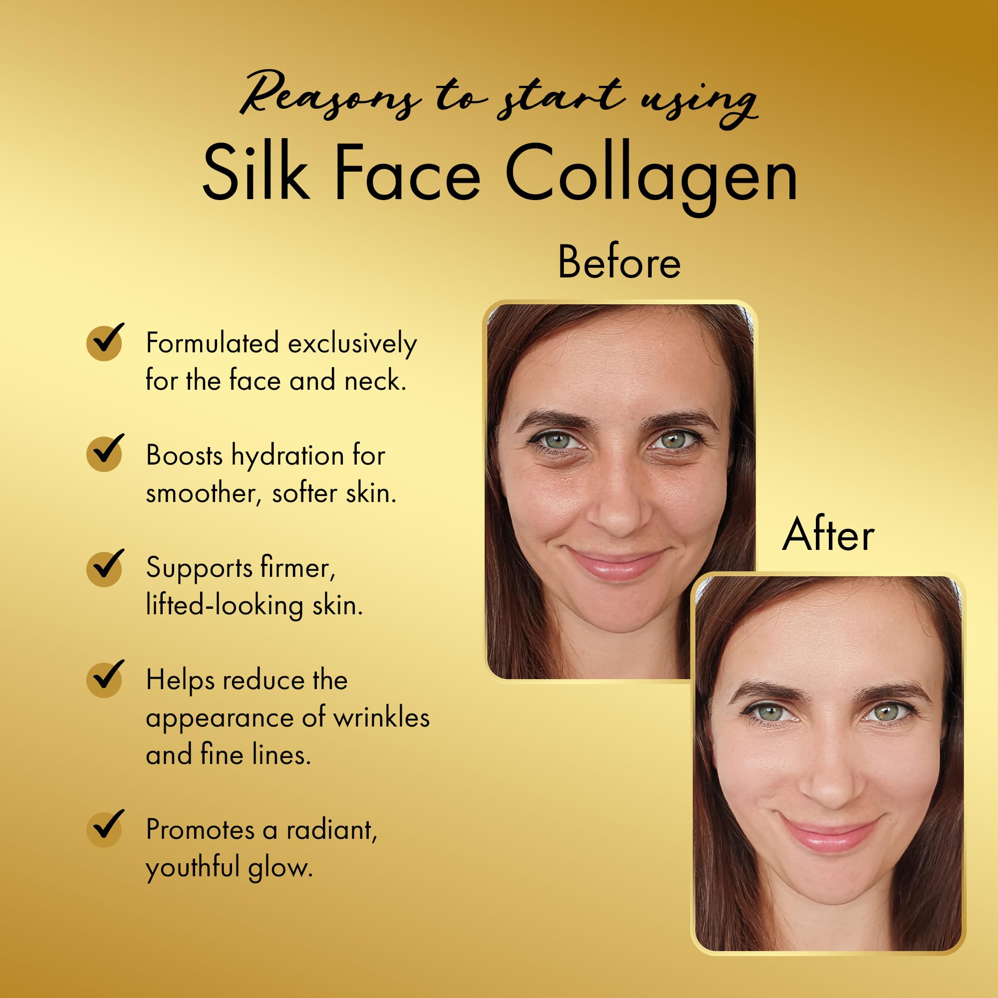 Silk Face Collagen–Silk Collagen for Face and Neck | Sericin-Activated Ultra Low Molecular Weight Collagen–Supports Skin Elasticity and Smooth Appearance–14g Protein–15.87 oz (450g)–Cocó March