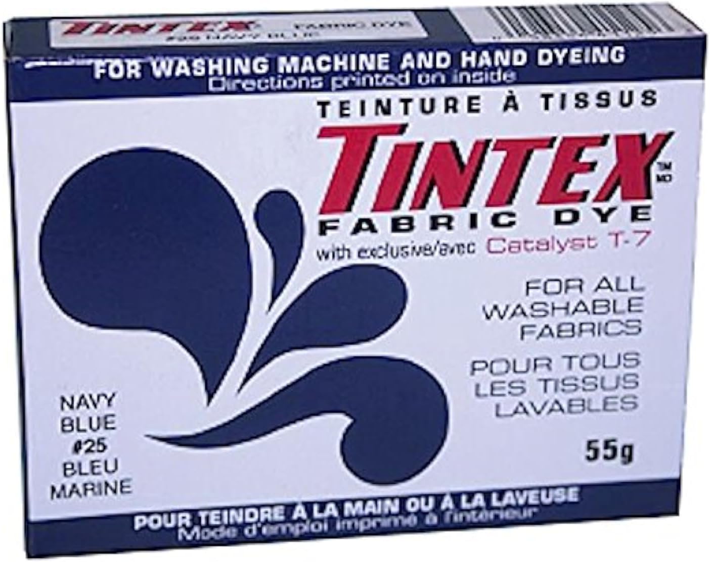 LOT OF 1 BRAND NAVY BLUE FABRIC DYE 25 NEW