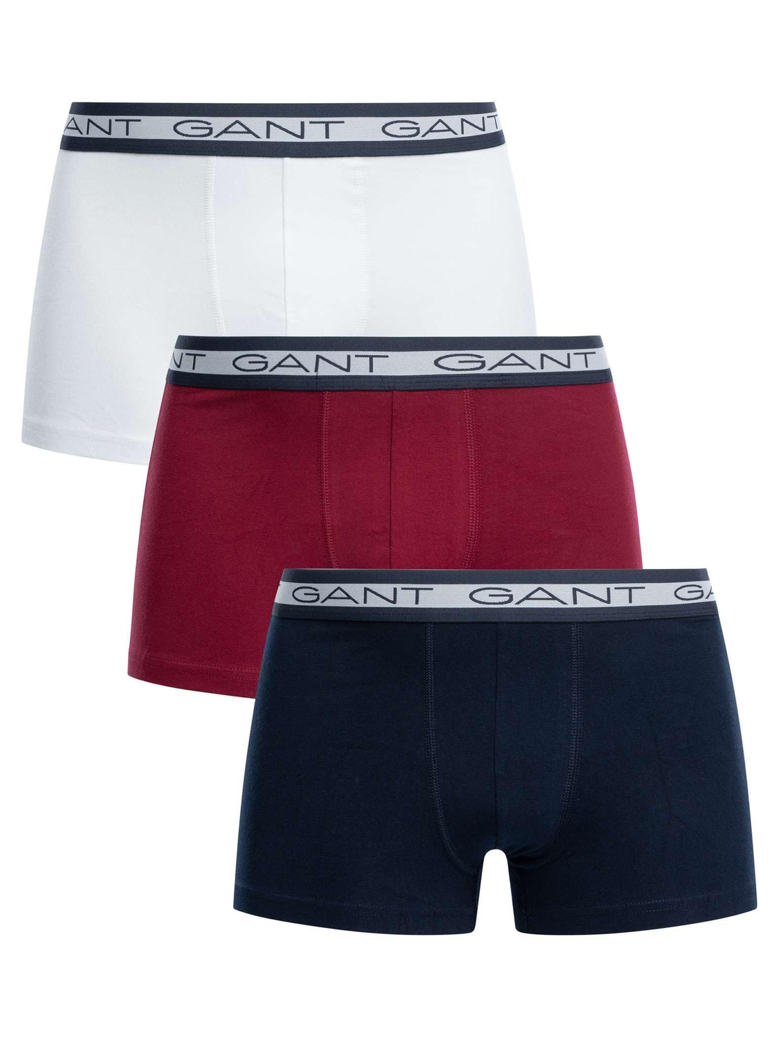 GANT Men's Core Trunks, Pack of 3, Underwear, Navy, Standard (Pack of 3), navy, One Size