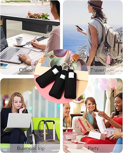 Miniatura 7 de COOKOOKY Chapstick - Llavero con clip para bálsamo labial, con clip, lápiz labial, brillo de labios, llavero