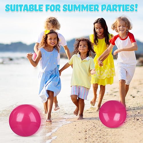 Miniatura 9 de Raiten 12 bolas de playa inflables de playa, bola inflable grande flotante para piscina, recuerdos de fiesta al aire libre, suministros de fiesta de
