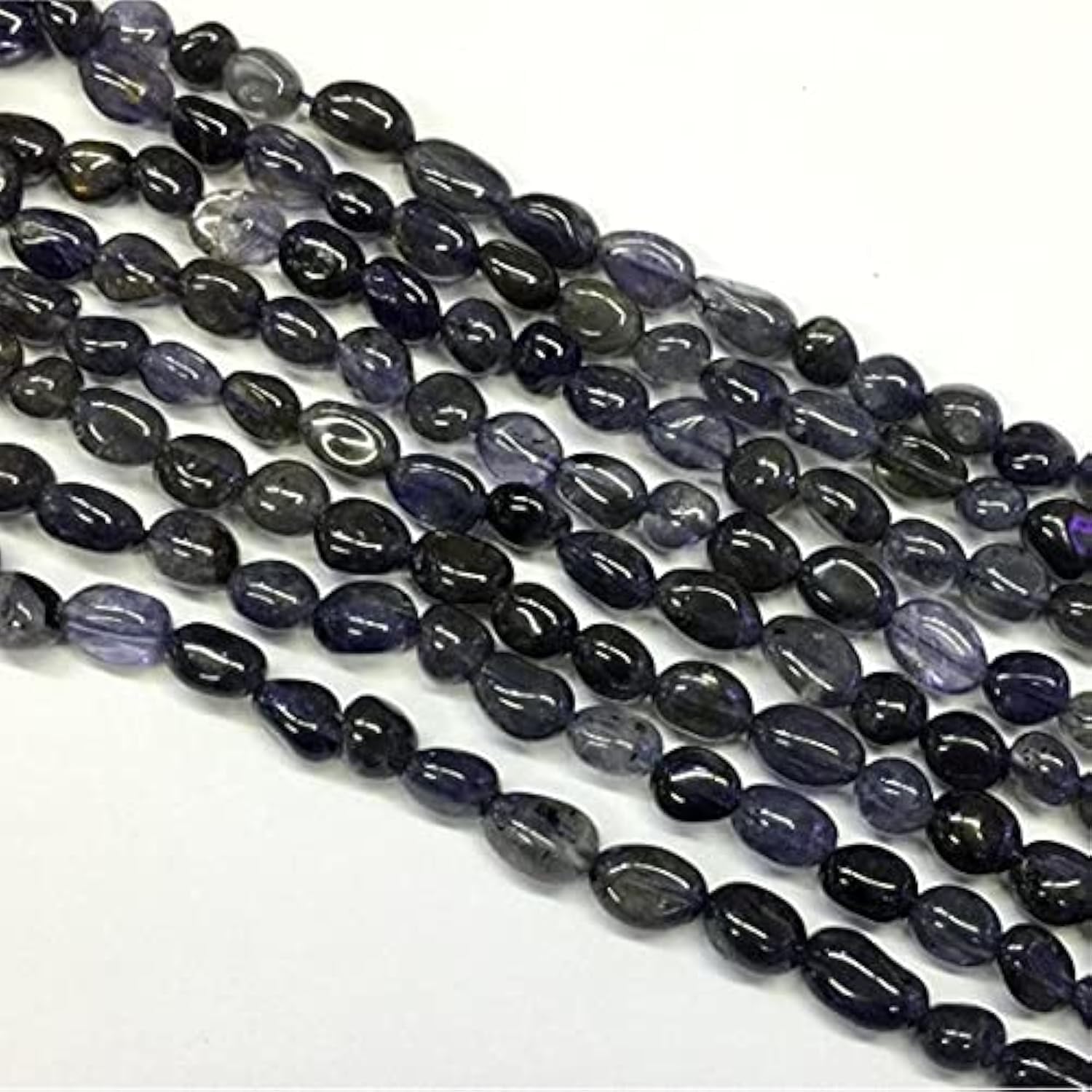 Iolite perles naturelles irrégulières pour remplacer les imitations en plastique par de vraies gemmes