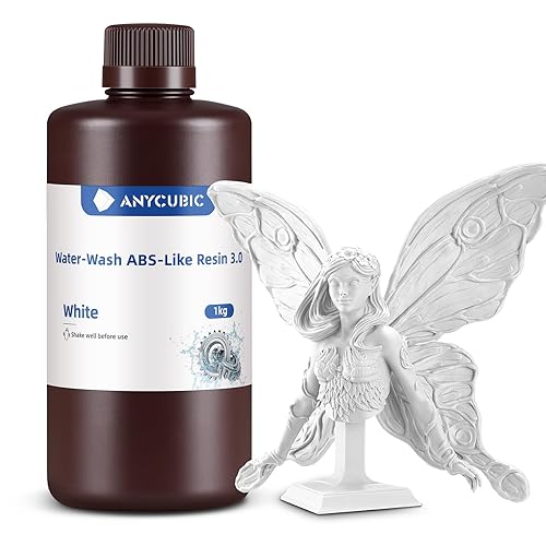 ANYCUBIC Resina 3.0 lavable al agua, resina de impresora 3D, alta dureza y alta precisión, fácil de posprocesar, bajo olor, amplia compatibilidad
