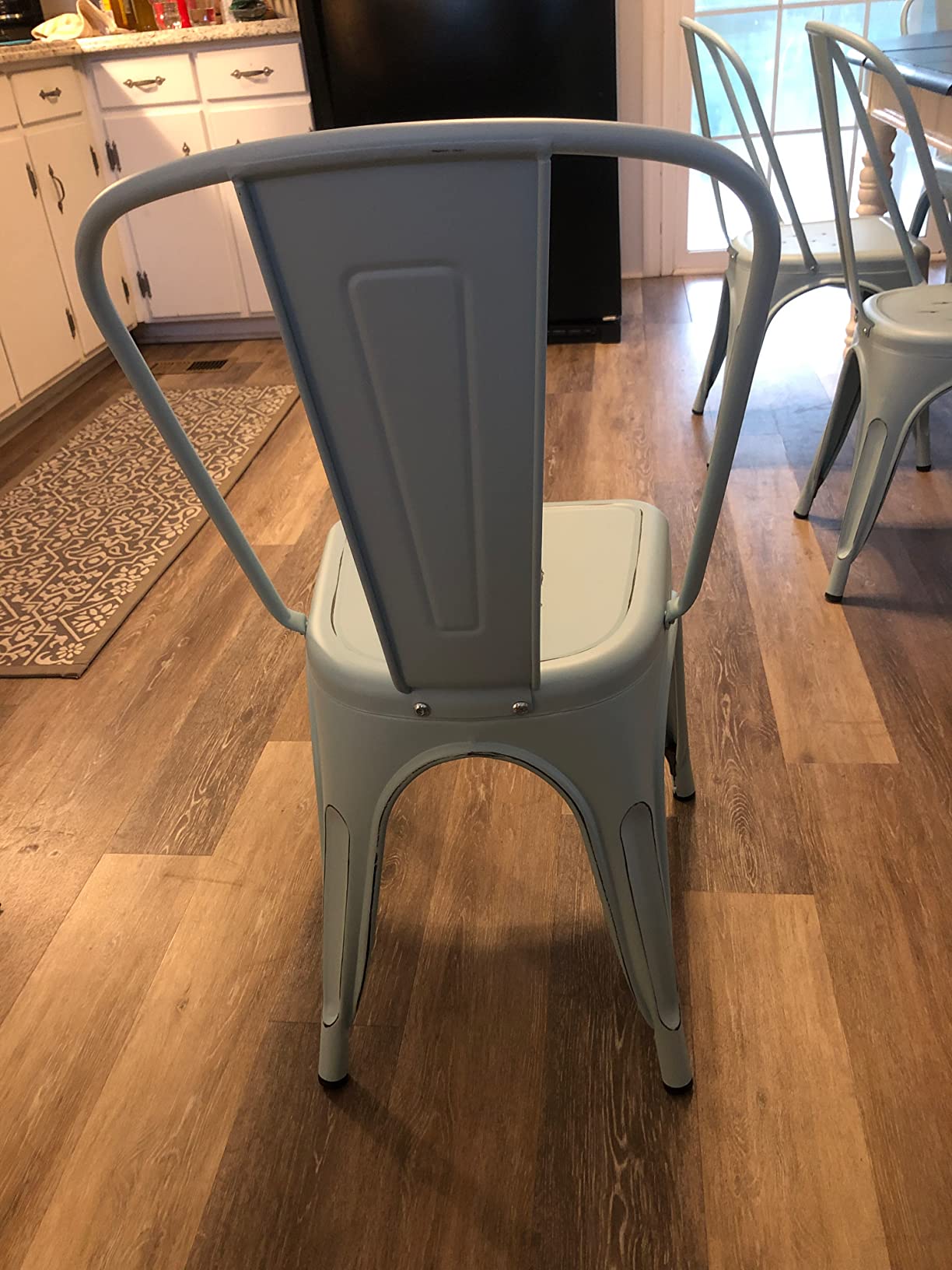 24/mo Finance Furmax Metal Dining Chair IndoorOutdoor Use Stackable