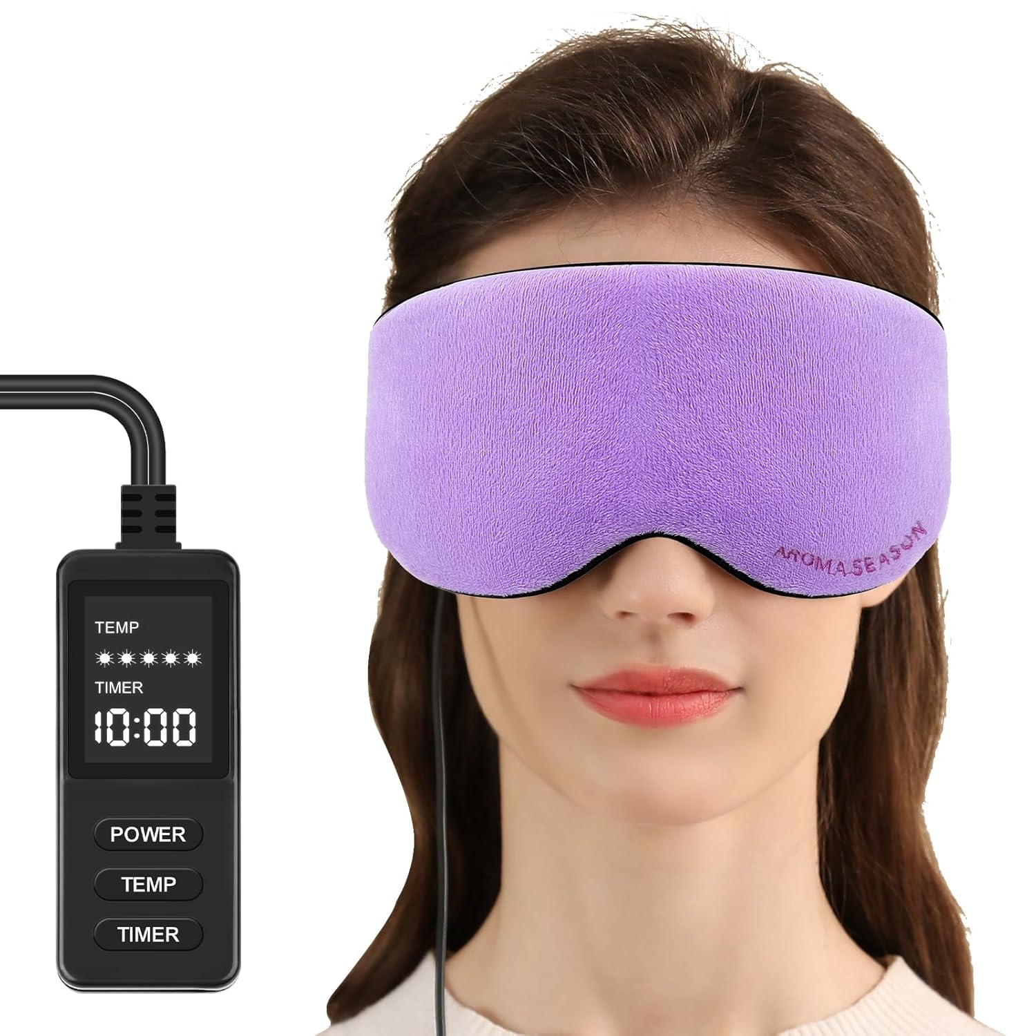 Aroma Season Heated Eye Mask, Warm Eye Compress for Dry Eyes MGD Stye Blephartitis Sinus Migraine, Graphene Heating Element with Natural Lavender Pack (Black) — Amazon image 9