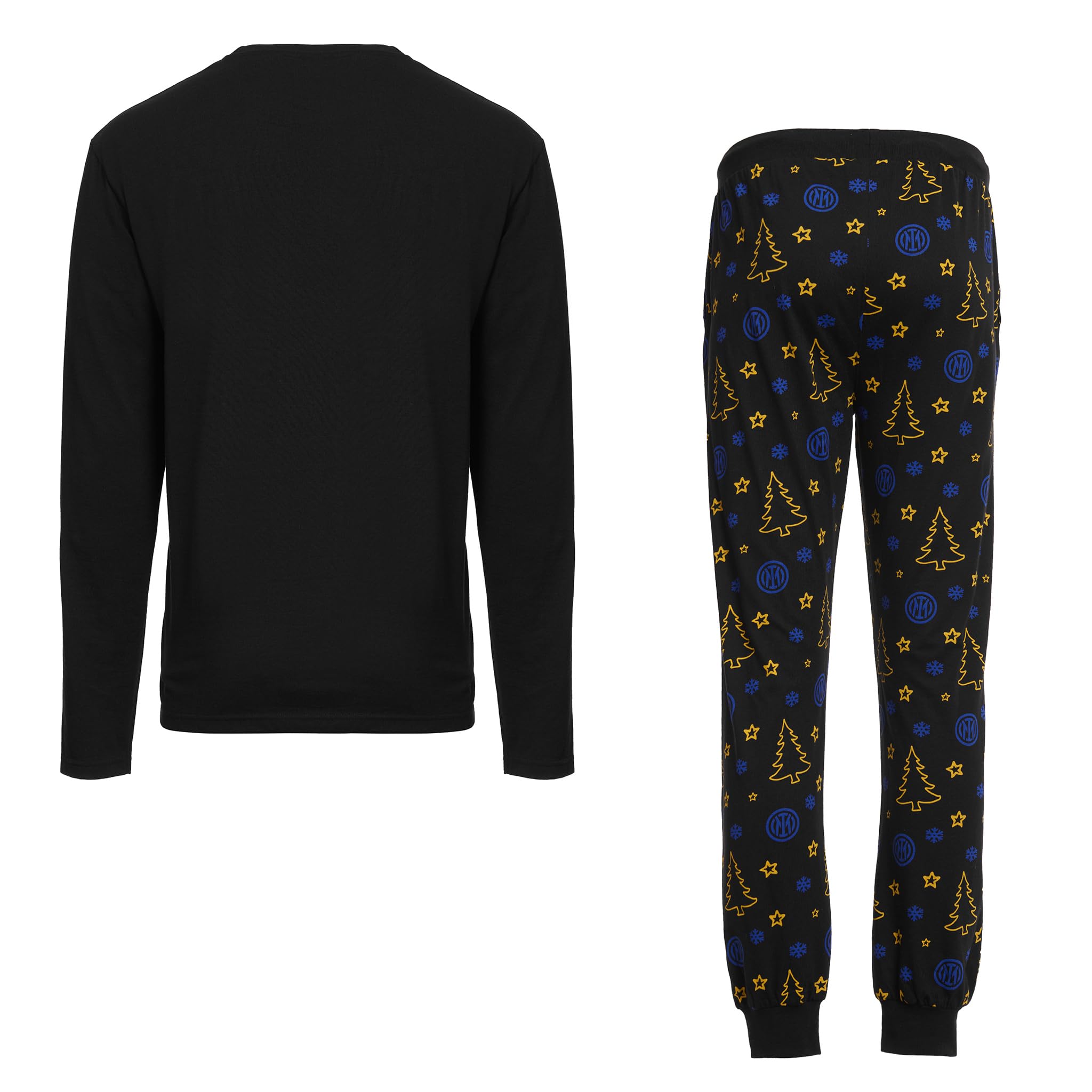 Inter Pyjama de Noël, Adulte et Enfant, Unisexe, étoiles et Scudetto, Xmas, Produit Officiel