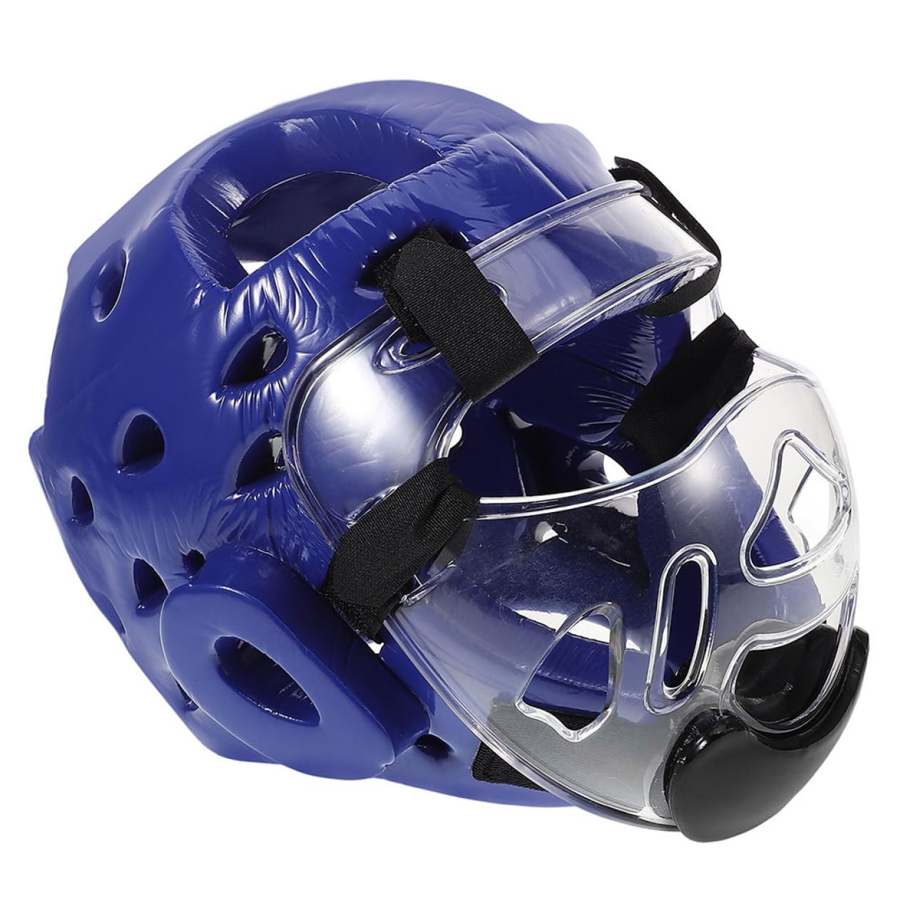 KOMBIUDA Casco Protettivo e Struttura Leggera in Plastica per Bambini da Taekwondo e Karate Imbottitura in Schiuma ad Alta Densità Blu per Allenamento e Sparring