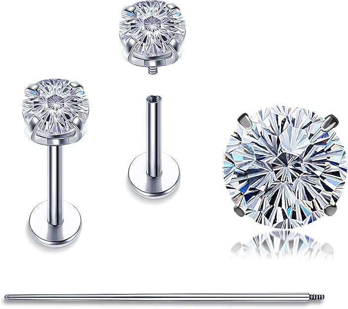 GUIJUEYE G23 Titanium 18G Internally Threaded Flat Back