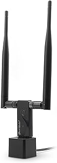 Panda Wireless® PAU09 N600 Dual Band (2.4GHz and 5GHz) Wireless N USB Adapter W/Dual 5dBi Antennas - Windows 7/8/10/11, Zorin, Mint, Ubuntu, openSUSE, Fedora, Centos, Kali and Raspbian