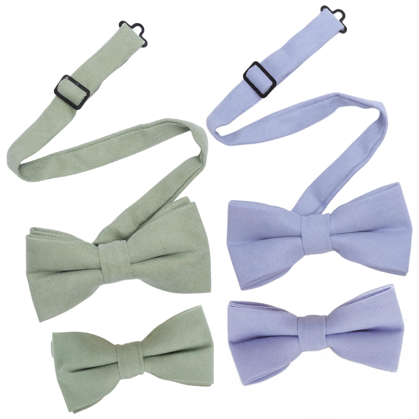 VOSSOT Fliege Mintgrün Herren 2er Set Unisex Fliege aus Cord für Hochzeit, Party, Abschlussball, Feier, Trauzeugen Stilvolle Fliegen in Hellblau & Mintgrün für Männer, Kinder & Jugendliche