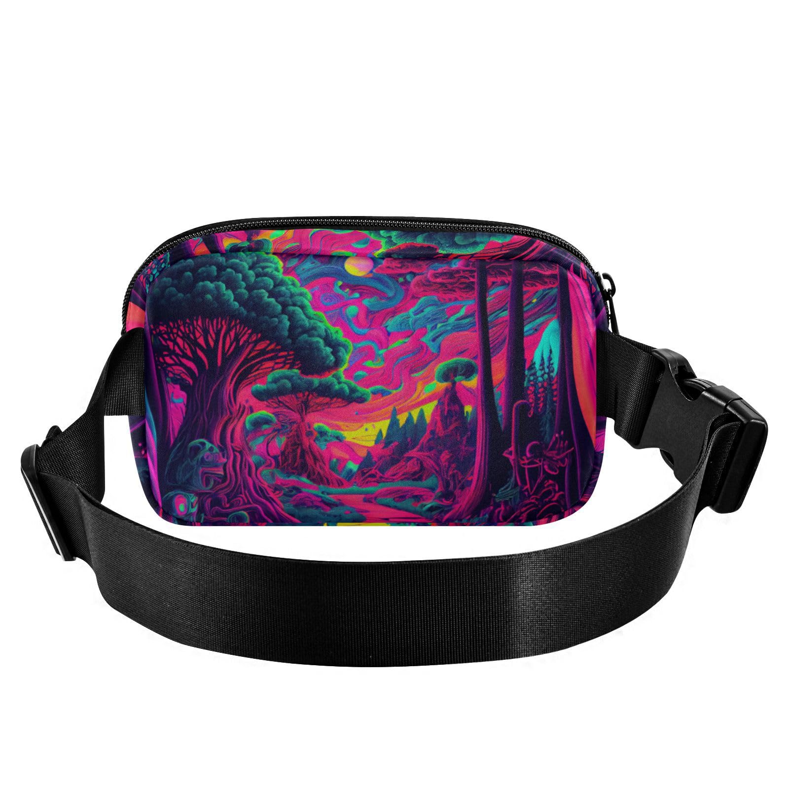 CEBUGI Hiking Mini Waist Packs for Men Women,Colorful Fashion Water Resistant Fanny Packs with Adjustable Belt for Workout Traveling Running