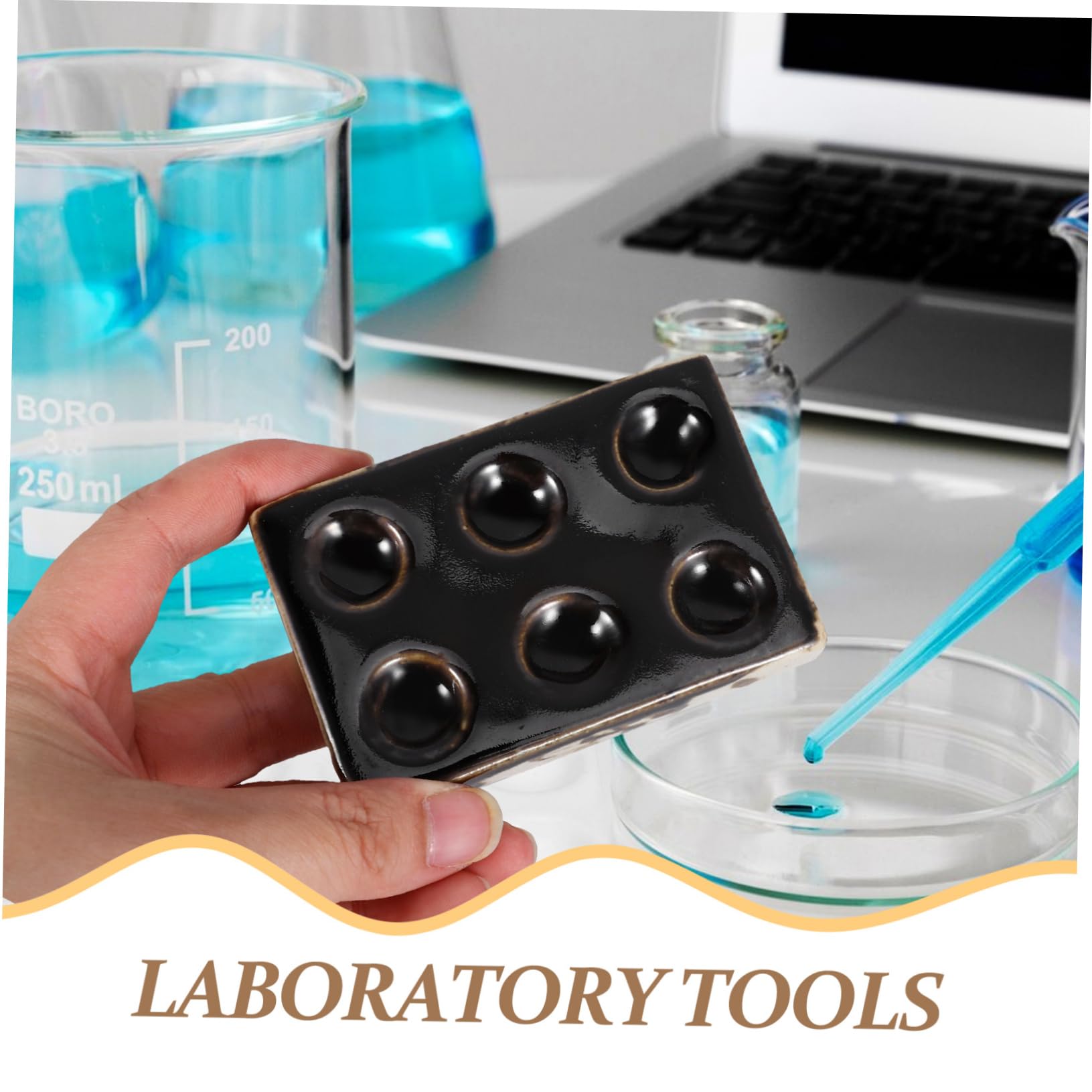 Testing Plate In Science Experiments 5 Pcs Scientific Experiment Spot Plate Chemical Testing Reaction Plate ...