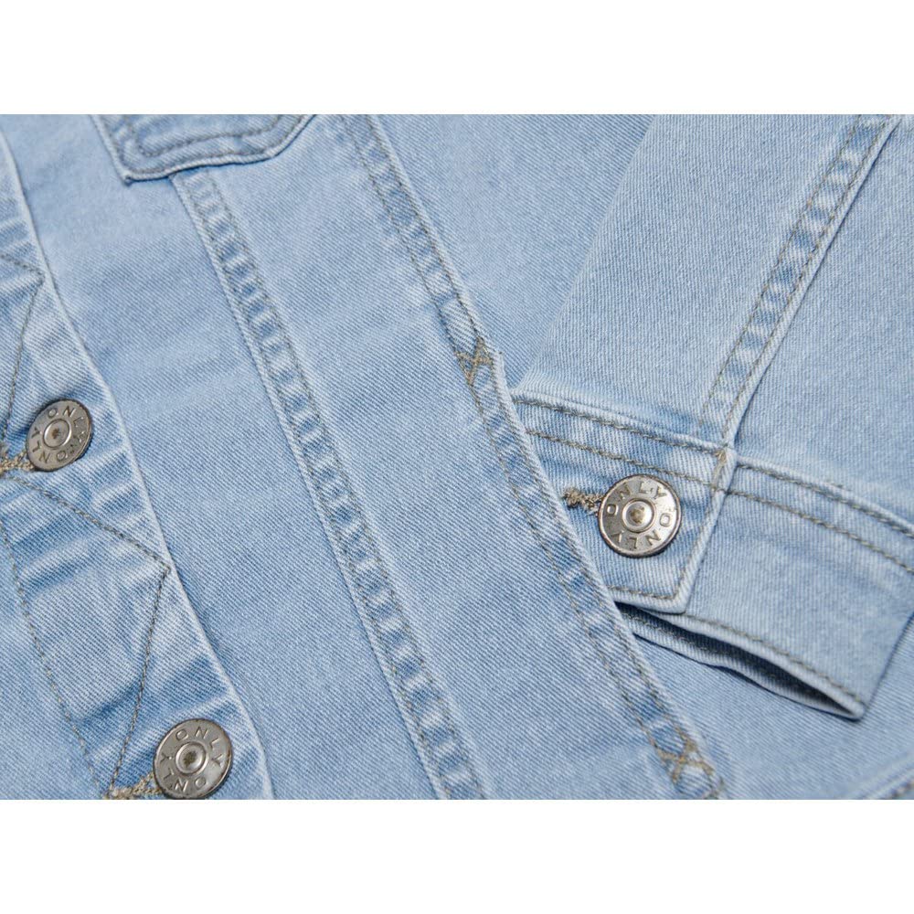 Kids Only Unisex Kinder Konsara Light Blue Dnm Jacket Noos Jacke, Light Blue Denim